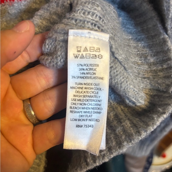 cupcakes & cashmere Festive Gray JOY Sweater - Picture 4 of 4